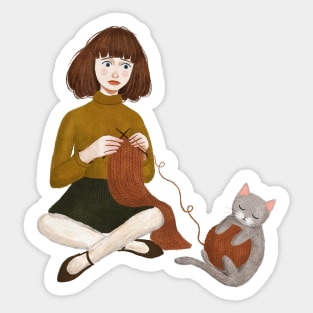 The Knitter Sticker